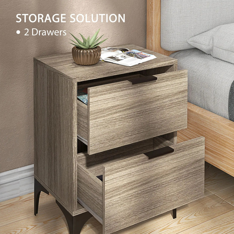 40cm W Manufactured Wood Bedside Table