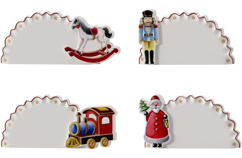 Villeroy & Boch Toy's Delight Christmas Collection, Place Cards, Set of 4