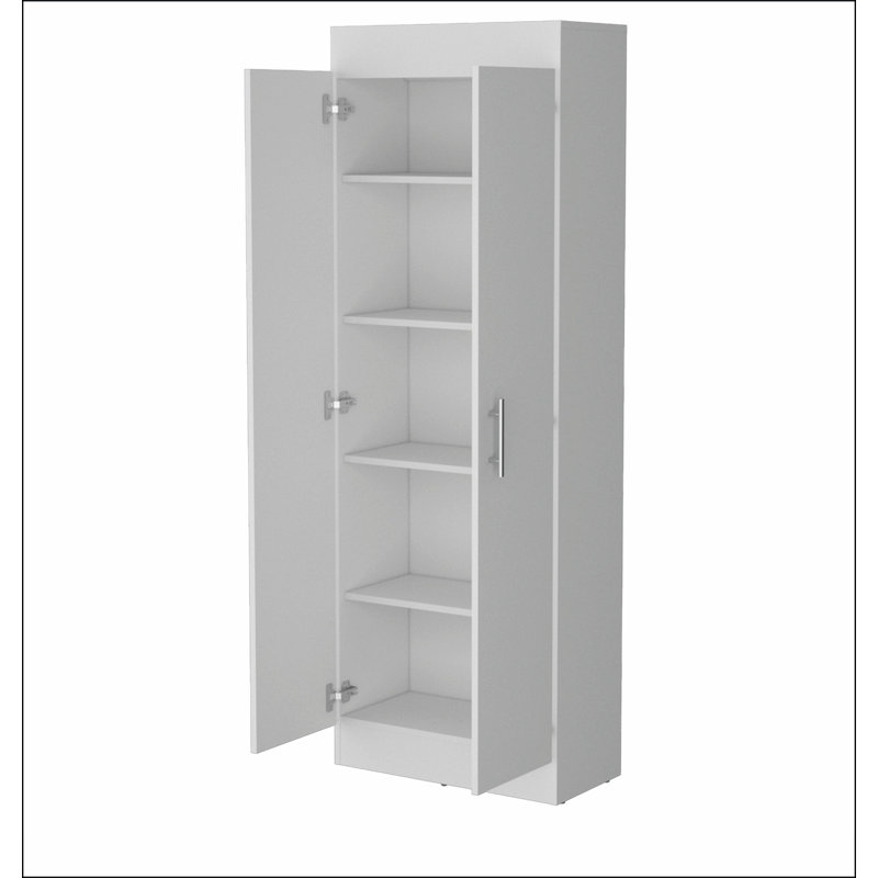 Garde-manger blanc à 5 tablettes, Blanc