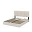 Ensemble de chambre à coucher 2 pièces, grand lit plateforme tapissier avec système de rangement hydraulique, repose-pieds avec pieds en métal-503491376