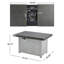 Table de foyer extensible rectangulaire en alliage d'aluminium, 50 000 BTU