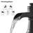 Deluge Waterfall Matte Black Widespread 3-Hole, 2-Handle Bathroom Sink Faucet With Drain Assembly