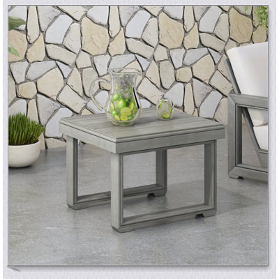 Table d'appoint rustique en bois d'acacia de fabrication durable, parfaite pour la vie en plein air et le divertissement