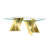 50" Glass And Stainless Steel Coffee Table-111565850