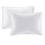 Couvre-lit réversible grand blanc - ornement captivant avec bourre de coton prélavé pour une nuit confortable 2 taies décoratives incluses pour un confort matelassé