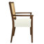 Ensemble de 2 chaises de salle à manger (noyer et beige)-1958377367-1958377385