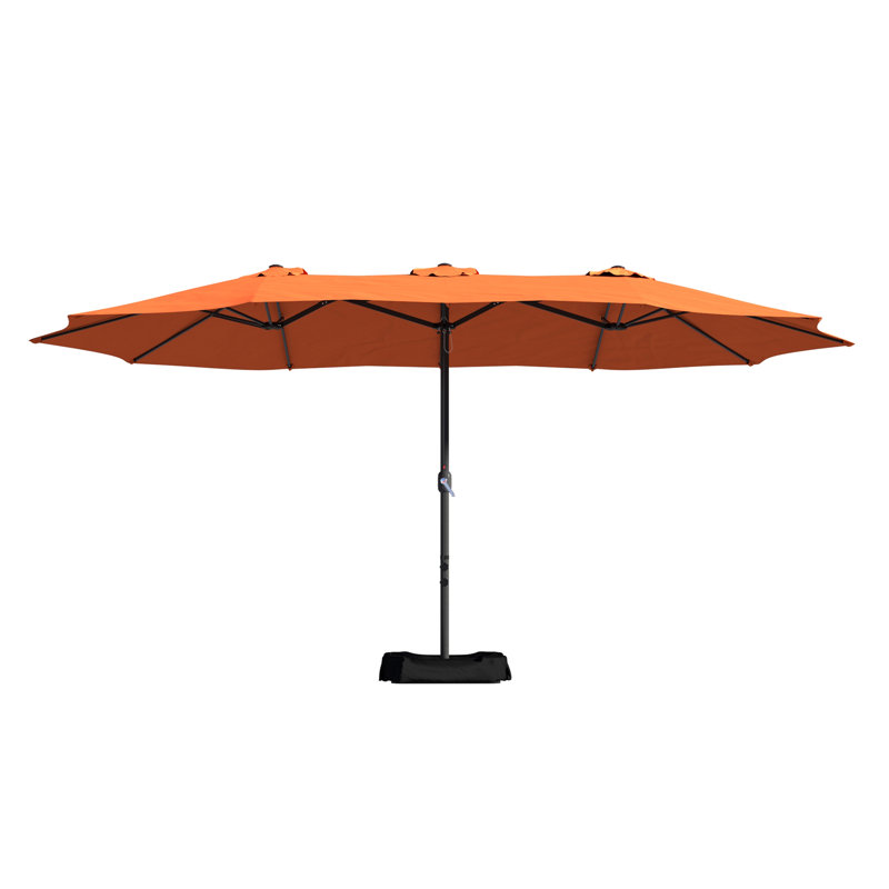 Parasol de marché 15 pi avec base, Orange