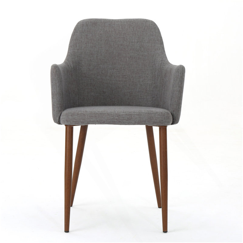 Chaise de salle à manger, 1, Brun, Gris foncé