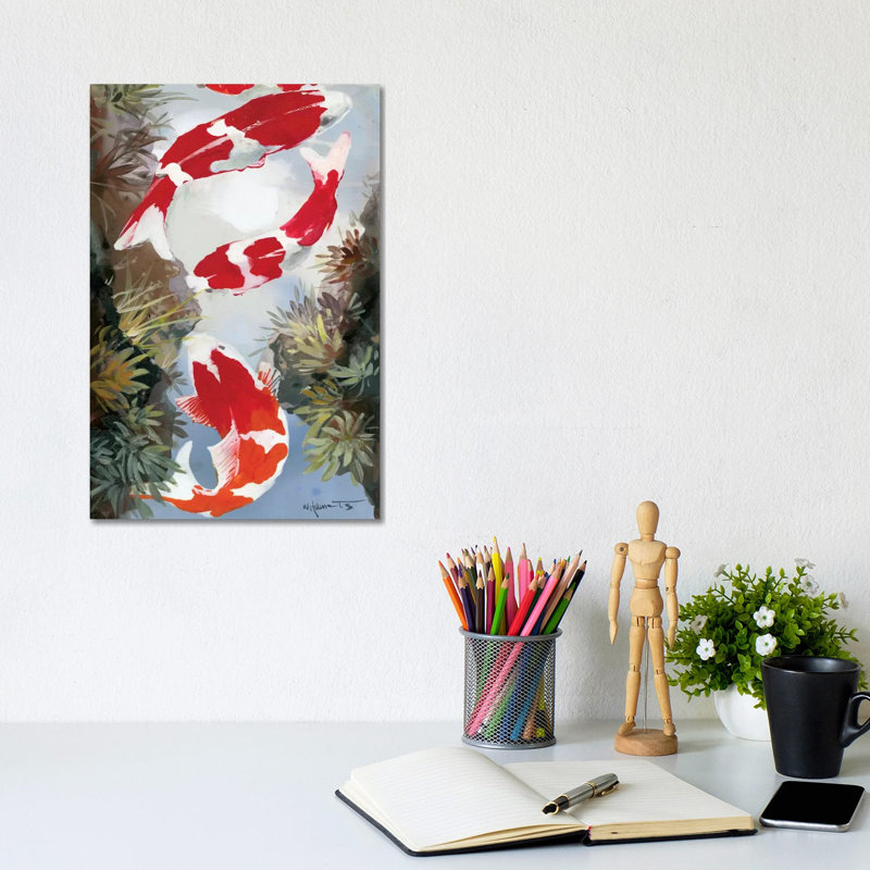 Koi IV by Willem Haenraets - Wrapped Canvas Painting, 20.32 cm H x 30.48 cm W