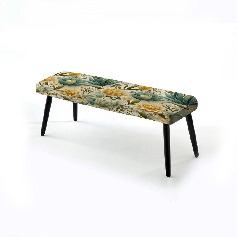 Banc rembourré noir Oasis
