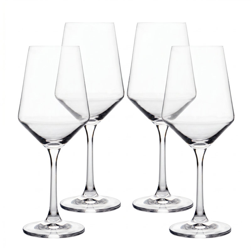 Ensemble de 4 verres à vin blancs Bolero - 350 ml (11,8 oz) verre à vin tout usage pour chardonnay, sauvignon blanc, pinot grigio - va au lave-vaisselle