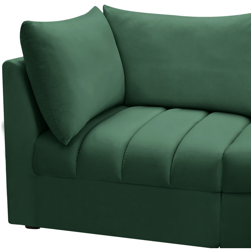 Canapé modulaire Ensoll, Velours vert