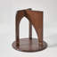 Table d'appoint ovale 100 % bois massif, table basse rustique naturelle aux coins arrondis, idéale pour le salon ou le balcon, 48,5 cm de largeur, profondeur et hauteur adaptées au bureau