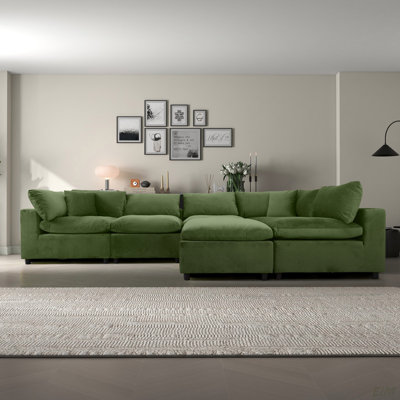 Hayward Velvet Modular Sectional Sofa (Sectional)