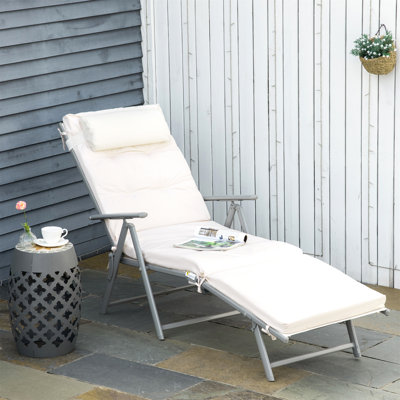 Aymelia 137 cm Long Reclining Single Chaise with Cushions