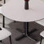 Table et chaise haut de gamme en plaque de roche blanche-105853503
