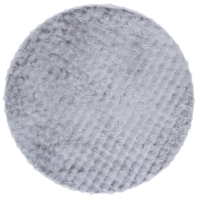 Faux Rabbit Bubble 100 Performance Machine Washable No Pattern Rug