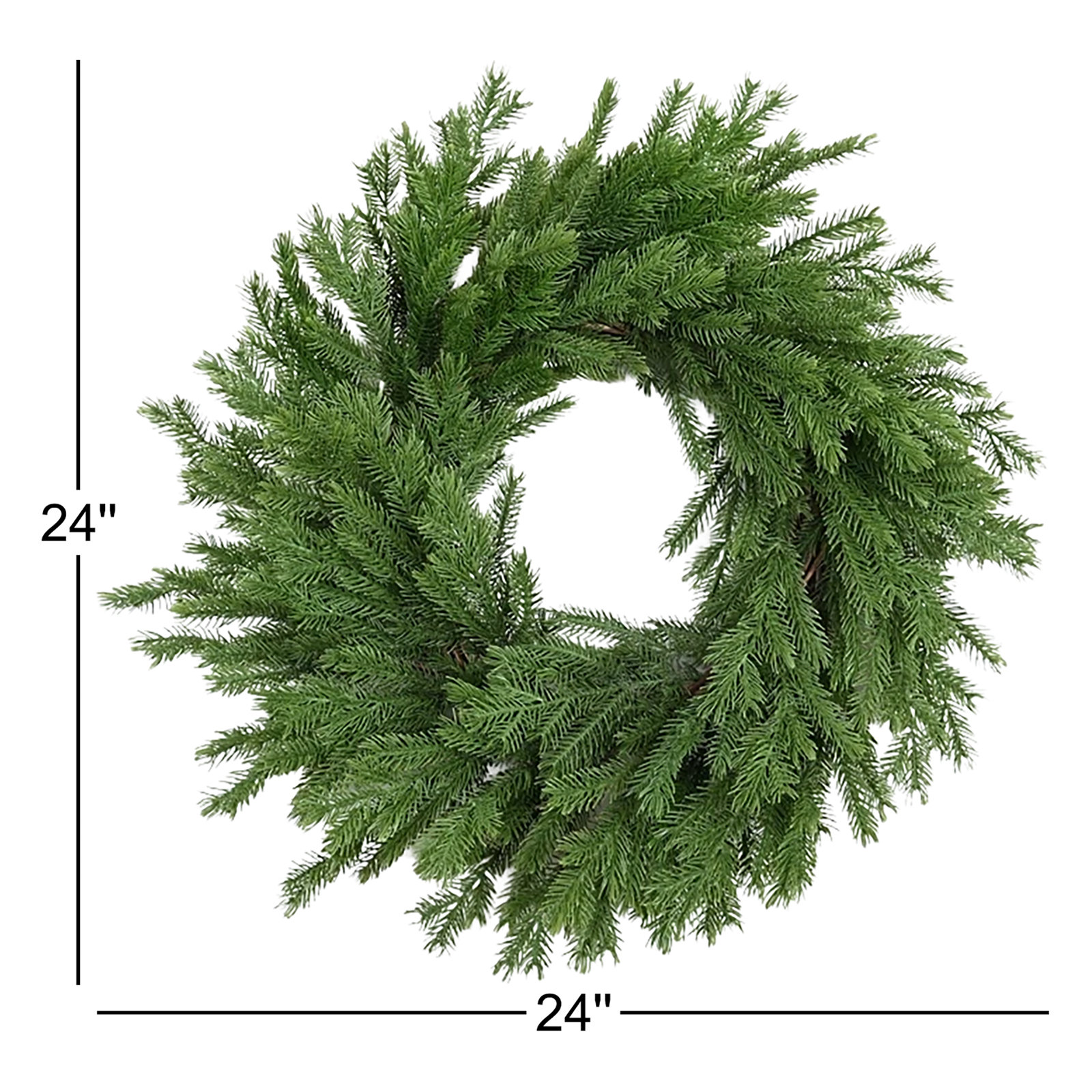 24" Handcrafted Cypress Christmas Wreath