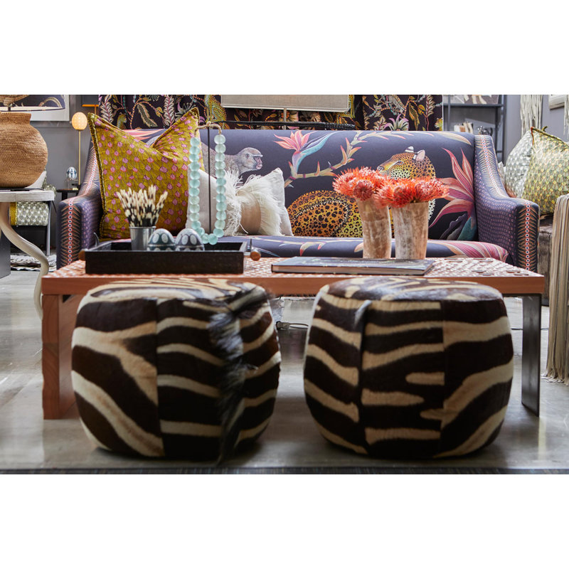 Genuine Hide Petite Ottoman
