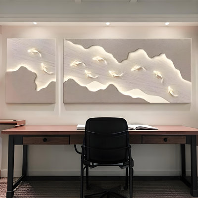 Peinture décorative 13,78 po en grès