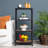 Mind Reader Bar Cart, Rolling Cart, Microwave Stand, Utility Cart, 17.85"L x 12"W x 39"H