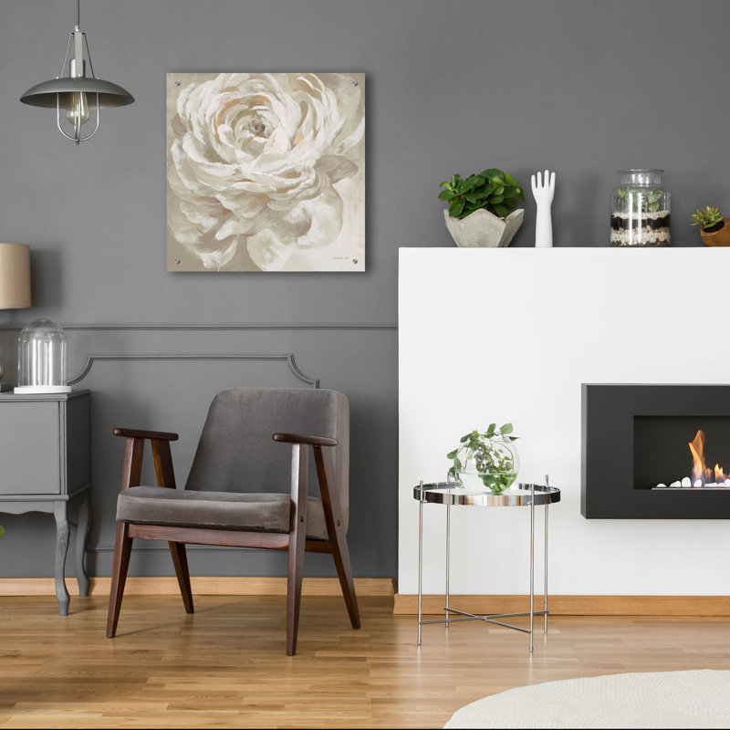 «Neutral Rose» par Danhui Nai, art mural en verre acrylique, H 24 po x l 24 po x P 0,2 po