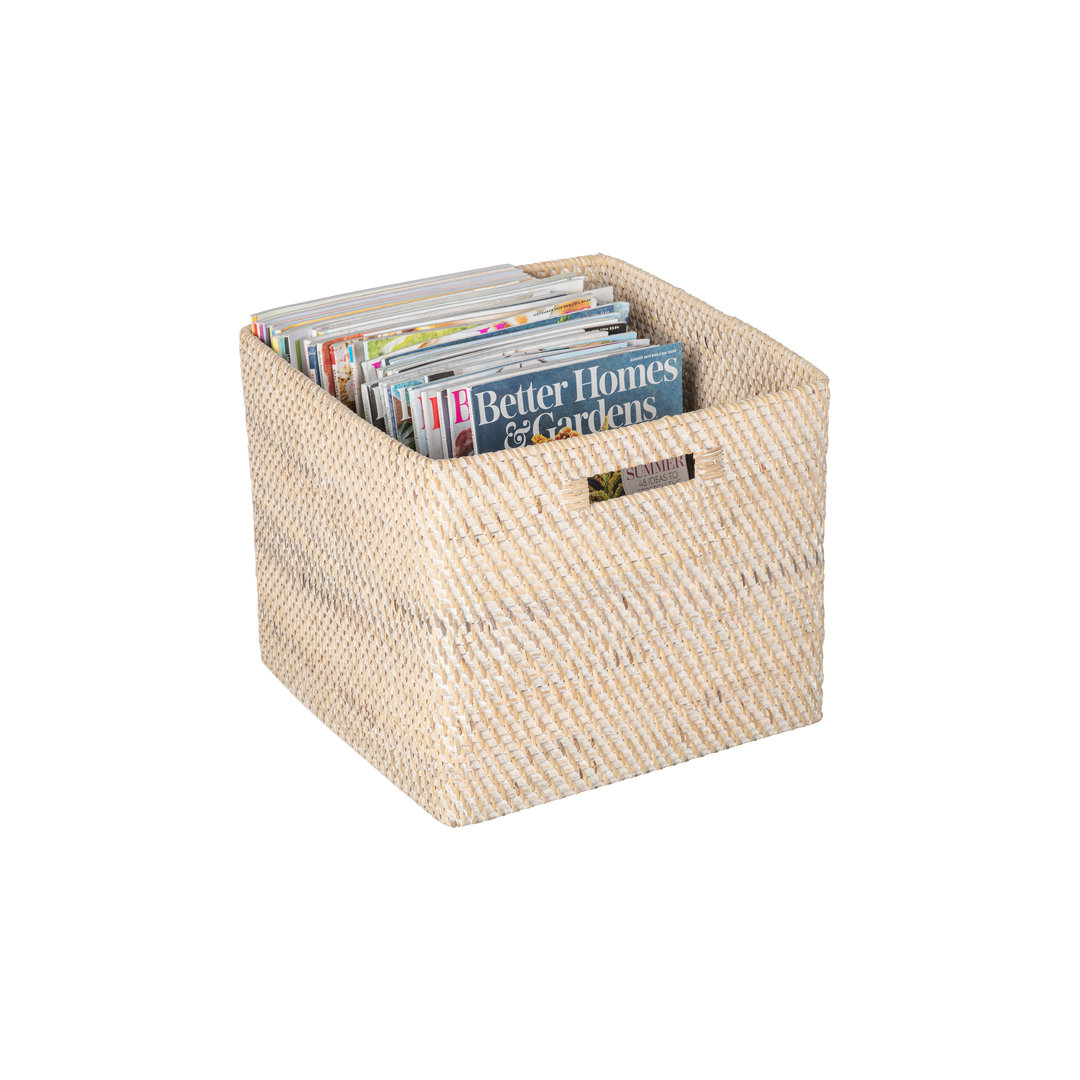 Rosecliff Heights Bavan Rattan Decorative Basket Rosecliff Heights