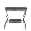 Anspach Une table de plateau en fer galvanisé de 32 po x 15 po x 31 po pour les boîtes de terrasse et comme décoration de jardinage dans différents environnements, deux plateaux à poignée, 18,3 lb, assemblage requis pour le patio,