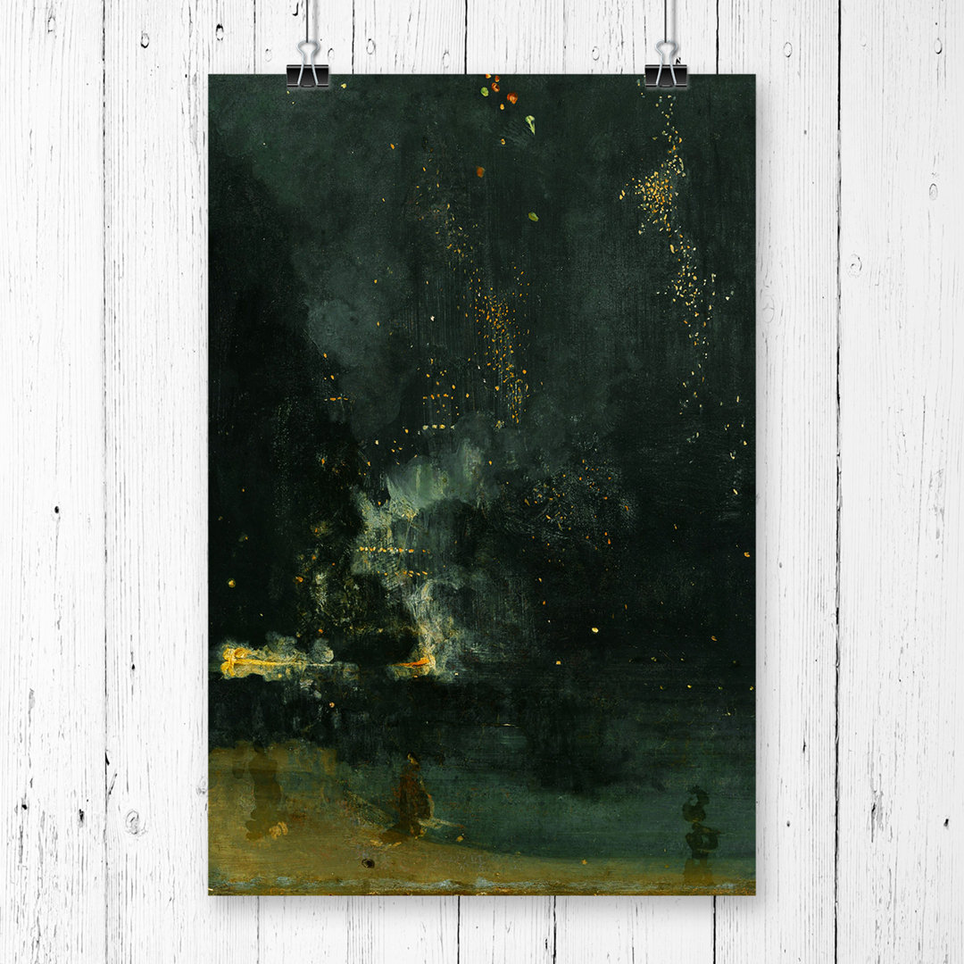 James Mcneill Whistler Nocturne in Black and Gold - Frameless Print
