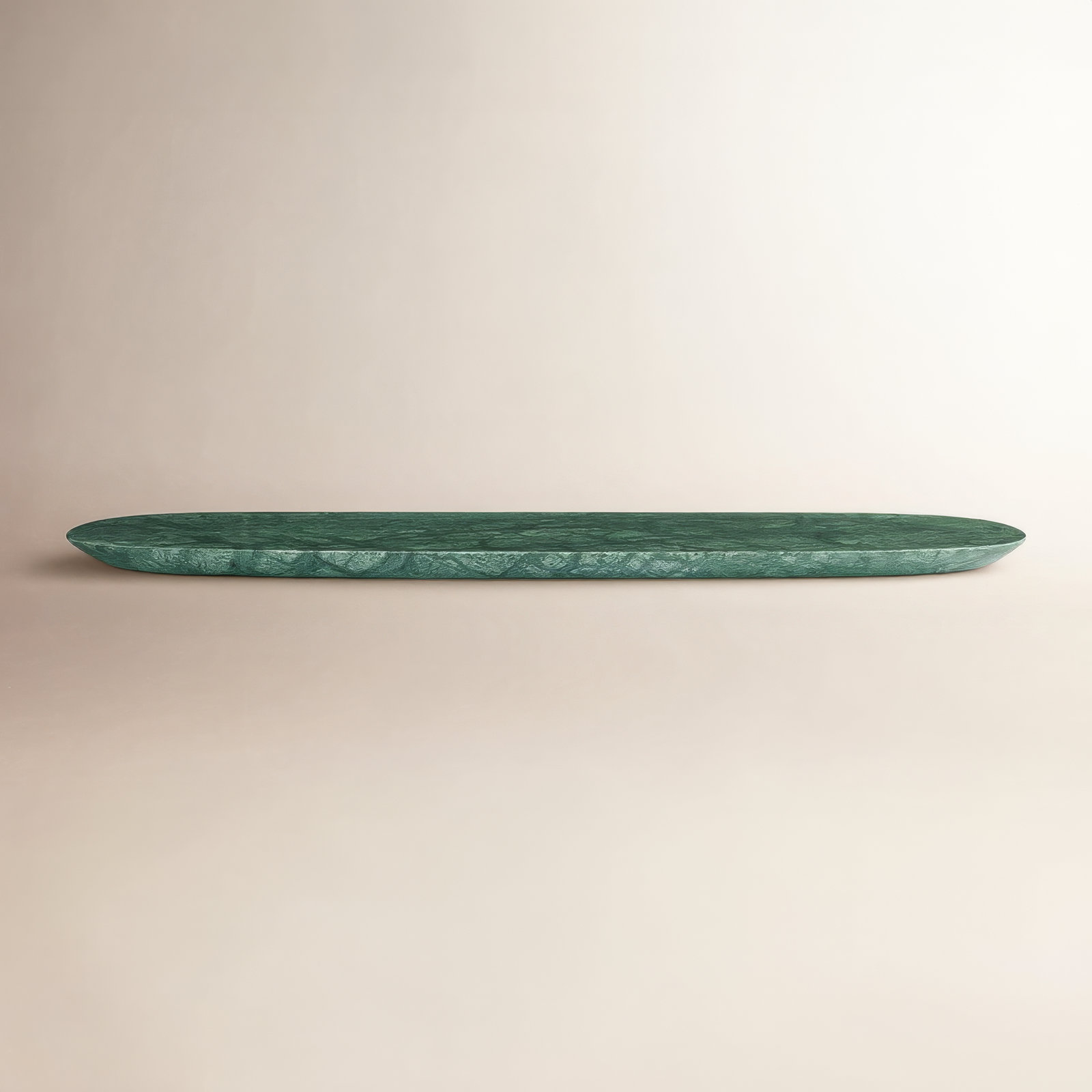 Delicious Modern Marble Tray - Set of 1, 1" H x 26" W x 9" D, Green Marble