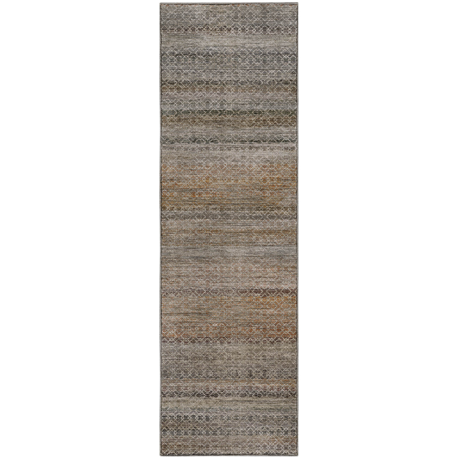 Tirico Geometric Casual Rug, Khaki, 2'3" x 7'6" Runner