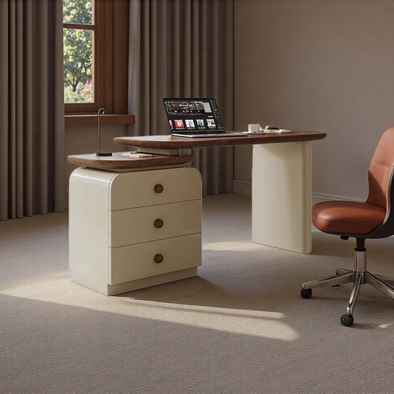Bureau en noyer: espace pour les jambes spacieux, H 29,5 po x l 47,2 po x P 27,6 po