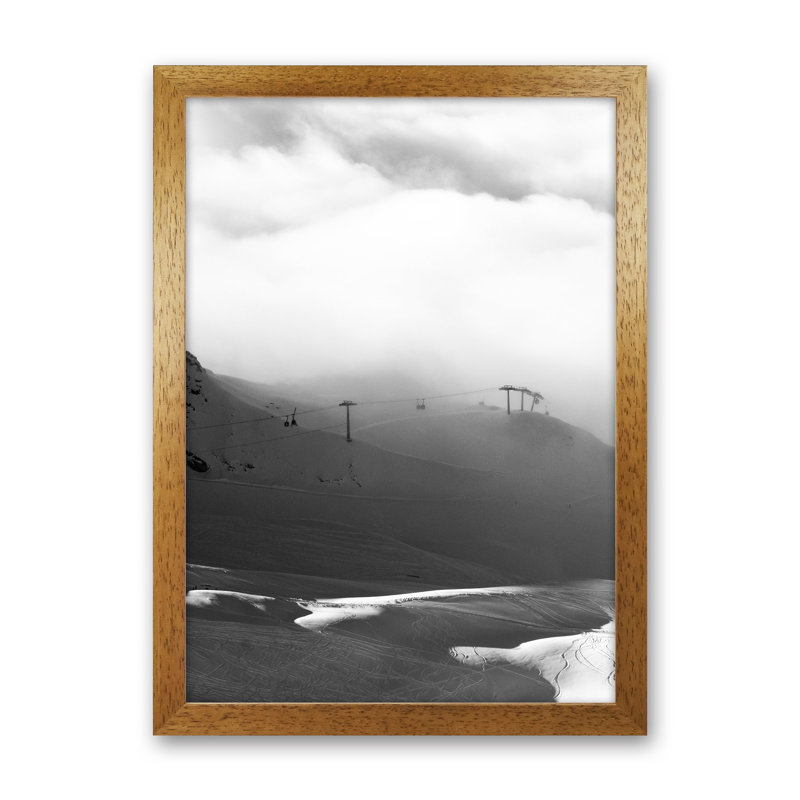 Above And Beyond The Mountain by Victoria Frost - Print, 46cm H x 34cm W x 3cm D, Oak Framed