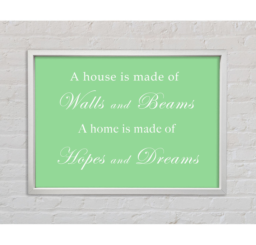 Home Quote Walls N Beams Hopes N Dreams Chocolate - Single Picture Frame Kunstdrucke auf Leinwand