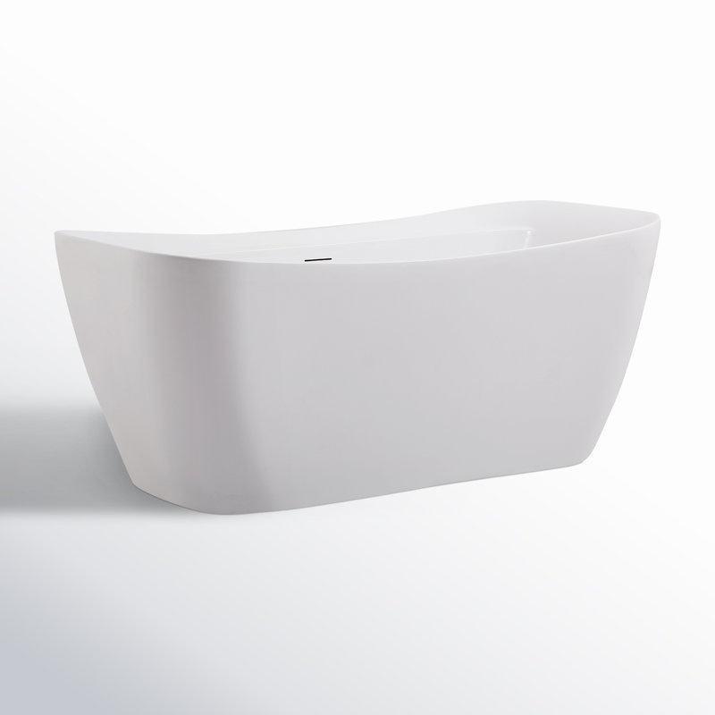 Baignoire de trempage autoportante Dezra, Chrome poli