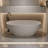 55'' Solid Surface Freestanding Soaking Bathtub In Beige, Resin Stone Material, Overflow And Pop - Up Drain, Hard, Spacious For One Bather, Ergonomic Curve Comfort, Smooth Finish, Easy To Clean