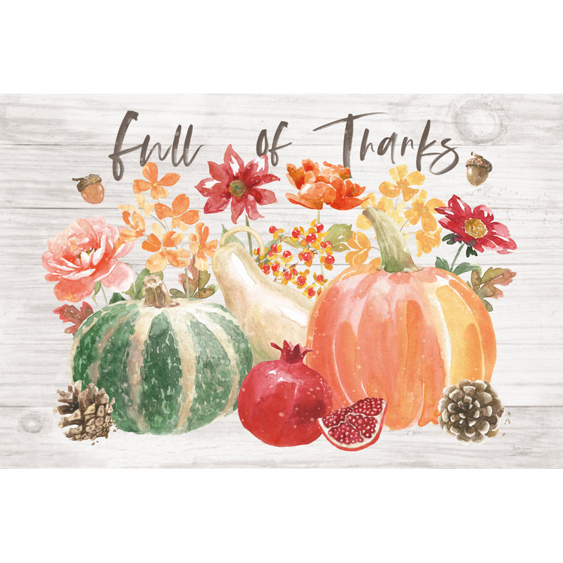 Harvest Bouquet IV Full Of Thanks by Beth Grove - Wrapped Canvas Painting, 51cm H x 76cm W