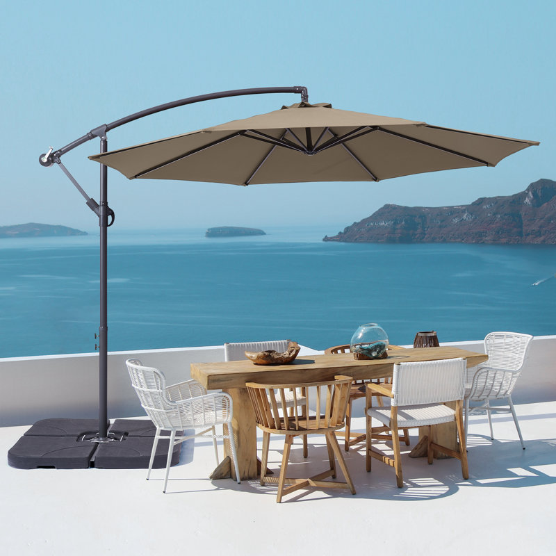 Parasol en porte-à-faux 10 pi Badillo, Taupe