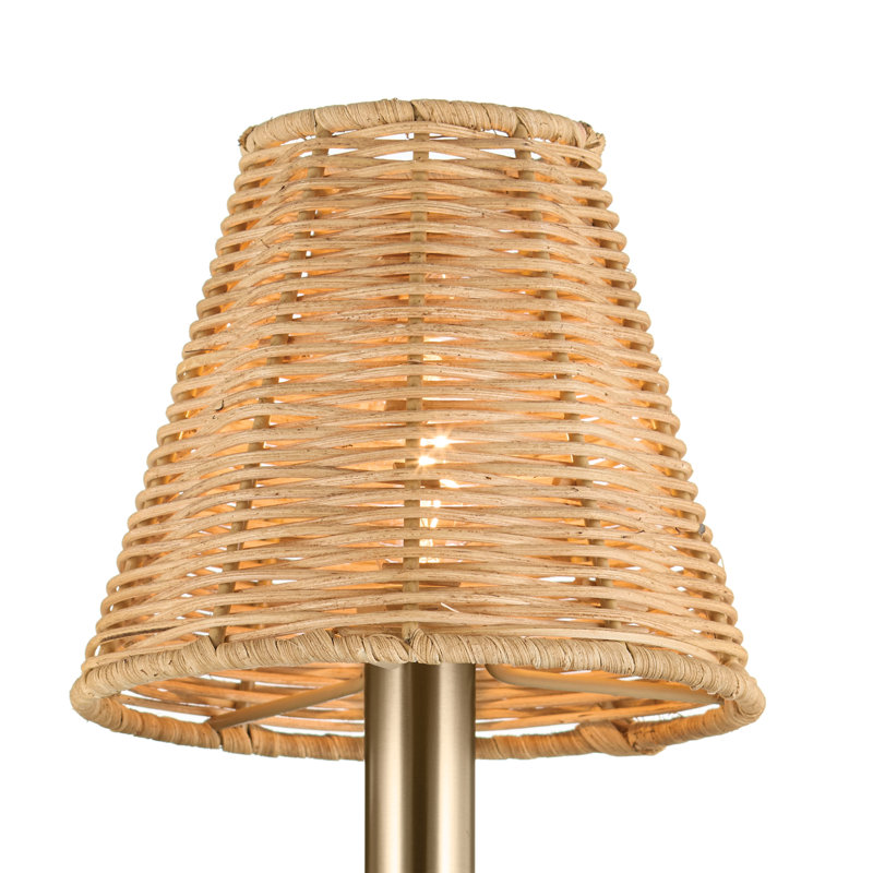 13" 1-Light Wall Sconce with Handwoven Rattan Shade