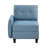 Gey Modular Single Armchair With Storage Seat, Button Tufted Blue Polyester