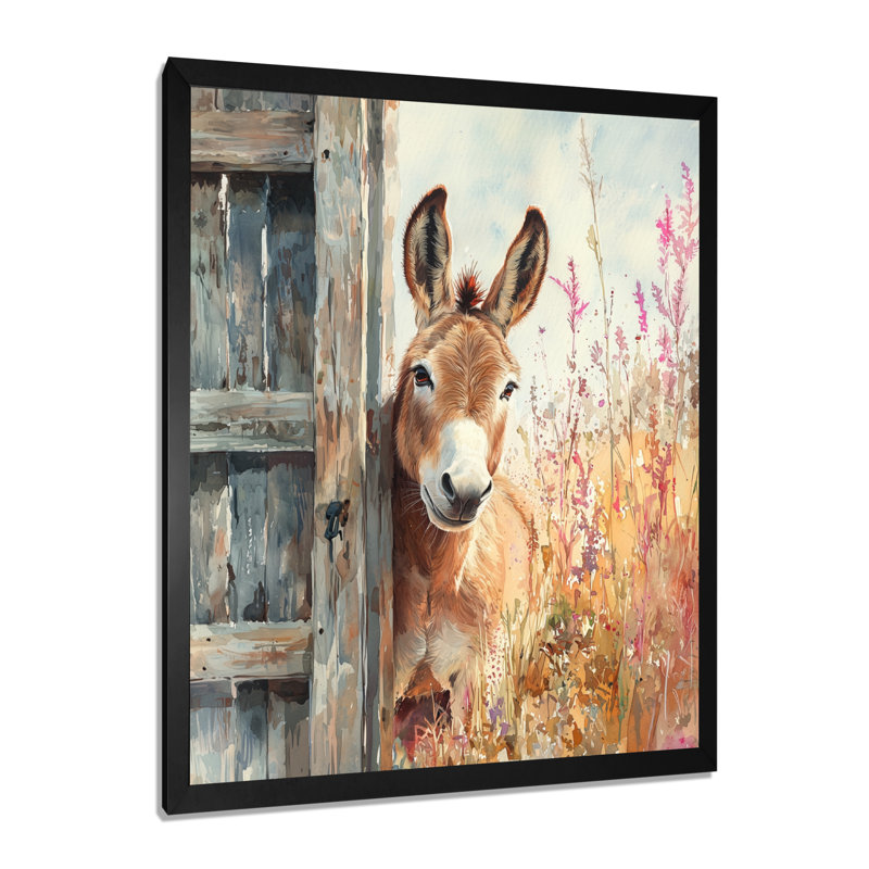 Drian - Animals Canvas Wall Art, Black, 20" H x 12" W, Single Picture Framed Print