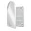 Armoire murale de salle de bain encastrée en métal 24 po x 36 po avec miroir et tablettes réglables, miroir de salle de bain avec rangement, blanc