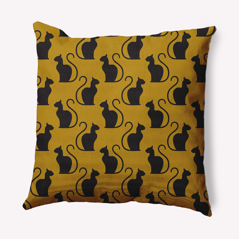 Reversible Throw Pillow, 18" x 18", Yellow