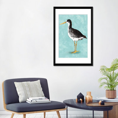 « mer shore oiseau iii », reproduction sur toile