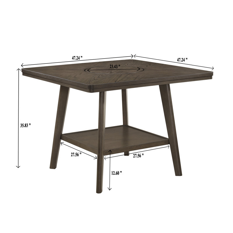 Ensemble de salle à manger rectangulaire L 47,24 po x l 47,24 po Baynham