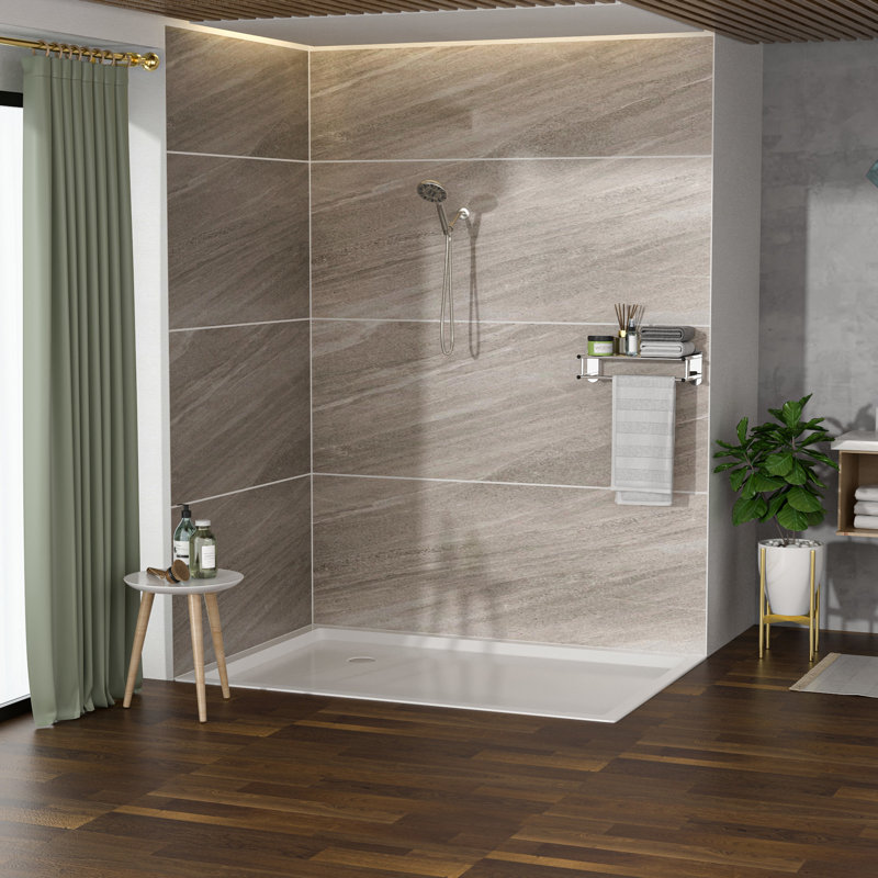 Douchette à main avec 7 modes - Pomme de douche à jet de gel de 4,7 po, boyau de 59 po, support réglable pour des réglages de bain agréables, grande tête, support