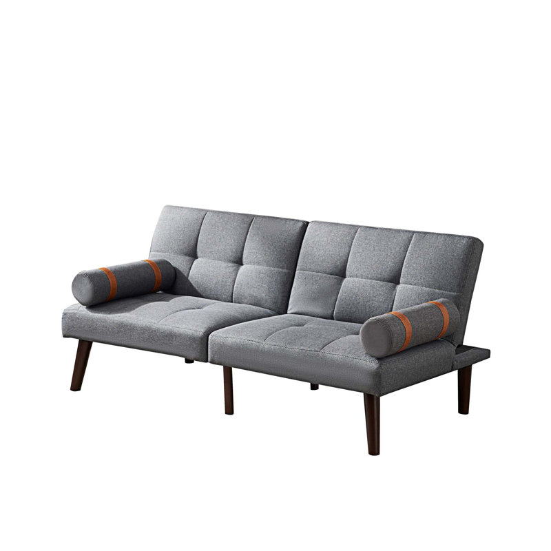Canapé-lit 65,7 po Kamreigh, Tissu gris