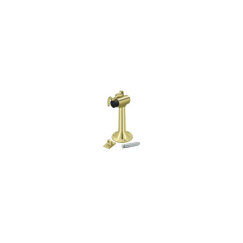 Door Stop, Polished Brass