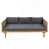 Coussin gris foncé / structure brune