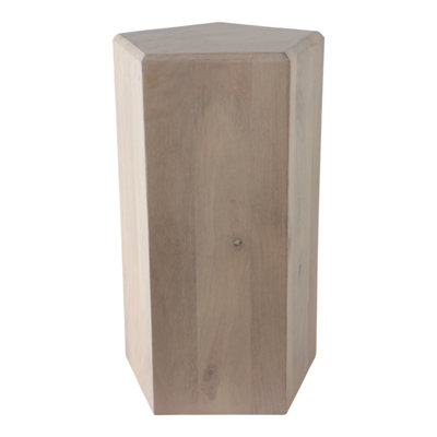 Elegant Accent Side Table With Geometric Design - Distinctive Narrow End Table For Modern Living Room Spaces - Tan by George Oliver